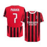 AC Milan MORATA #7 Home Jersey Authentic 2024/25 - UCL Edition