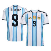 J.ÁLVAREZ #9 Argentina Home Soccer Jersey World Cup 2026 Blue&White