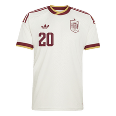 PEDRI #20 Spain Away Soccer Jersey World Cup 2026 White
