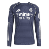 Player Version 25/26 Real Madid Away Long Sleeve Soccer Jesey Navy