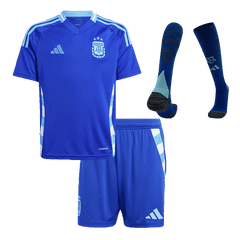Argentina Away Jersey Kit Copa America 2024 Kids(Jersey+Shorts+Socks)