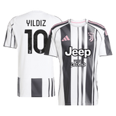 YILDIZ #10 Juventus Heim-Fußballtrikot 2025/26 Schwarz&Weiß