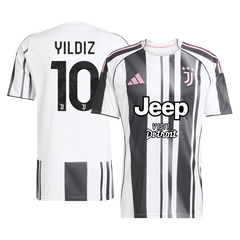 Maillot de football domicile YILDIZ #10 Juventus 2025/26 noir et blanc