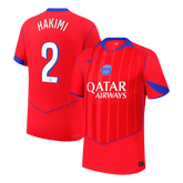 HAKIMI #2 Authentic PSG Third Soccer Jersey 25/26 Red