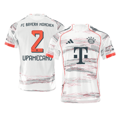 UPAMECANO #2 Authentic Bayern Munich Away Soccer Jersey 2025/26 White