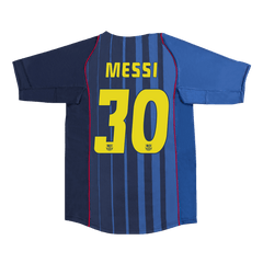 Maillot de football extérieur rétro Messi #30 de Barcelone 2004/05
