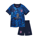 Atletico Madrid Auswärts-Fußballtrikot 2024/25 für Kinder (Trikot + Shorts)