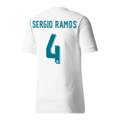 Real Madrid SERGIO RAMOS #4 Heim-Fußballtrikot Retro 2017/18