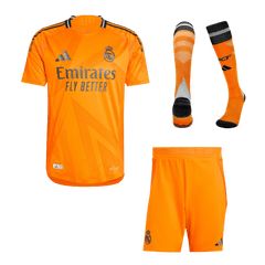 Maillot de football extérieur Real Madrid authentique 2024/25 (maillot, short, chaussettes)