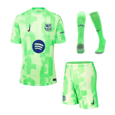 Barcelona Auswärtstrikot 2024/25 (Trikot + Shorts + Socken) – (Spotify-Logo ohne Text)