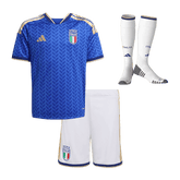 Kid's Italy Home Soccer Jersey Kit(Jersey+Shorts+Socks) World Cup 2026 Blue