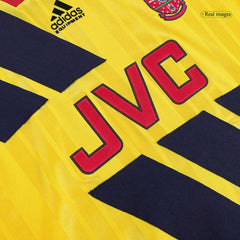 Men Retro Fan Version Arsenal Away Soccer Jersey 1993/94 Yellow