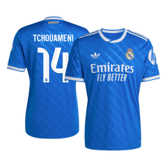 TCHOUAMENI #14 Real Madrid Third Away Soccer Jersey 2025/26 Blue