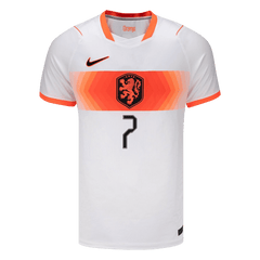 XAVI #7 Netherlands Away Soccer Jersey World Cup 2026 White