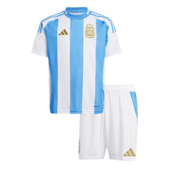 Argentinien-Heimtrikot für Kinder (Trikot + Shorts) Copa America 2024
