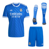 Real Madrid Third Away Soccer Jersey Kit(Jersey+Shorts+Socks) 2025/26 Blue