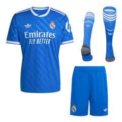 Real Madrid Third Away Soccer Jersey Kit(Jersey+Shorts+Socks) 2025/26 Blue
