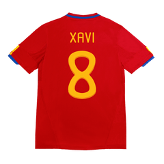 Maillot de football rétro domicile Espagne XAVI #8 2010