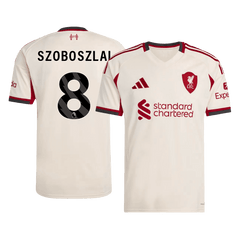 SZOBOSZLAI #8 Liverpool Away Soccer Jersey 25/26 White