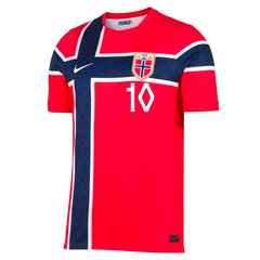 Ødegaard #10 Norway Home Soccer Jersey World Cup 2026