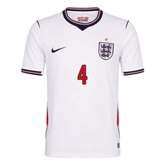 RICE #4 England Home Soccer Jersey World Cup 2026 White