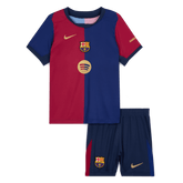 Barcelona Heimtrikot 2024/25 Kinder (Trikot + Shorts) Spotify-Logo ohne Text