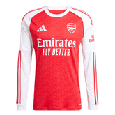 Arsenal Home Long Sleeve Soccer Jersey 2025/26 Red