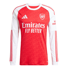 Arsenal Home Long Sleeve Soccer Jersey 2025/26 Red