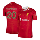 Maillot de football domicile Liverpool CHAMPIONS #20 authentique 2024/25