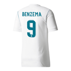 Real Madrid BENZEMA #9 Heim-Fußballtrikot Retro 2017/18