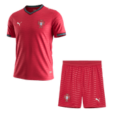 Portugal Home Soccer Jersey Kit(Jersey+Shorts) World Cup 2026 Red