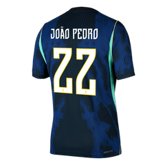 JOÃO PEDRO #22 Player Version Brazil Away Soccer Jersey World Cup 2026 Navy