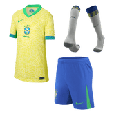 Brazil Home Jersey Kit Copa America 2024 Kids(Jersey+Shorts+Socks)