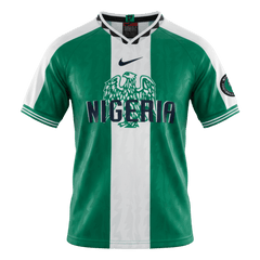 Retro 1996 Nigeria Home Soccer Jersey Green&White