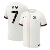 NETO #7 Chelsea Away Soccer Jersey 2025/26 White