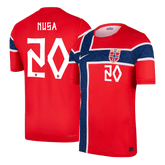 NUSA #20 Player Version Norway Home Soccer Jersey World Cup 2026 Red