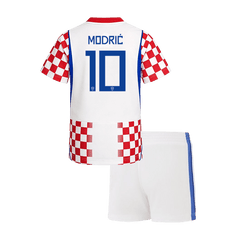MODRIĆ #10 Kids Fan Croatia Home Soccer Jersey Kit (Jersey+Shorts) World Cup 2026 Red&White