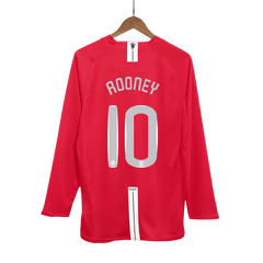 Maillot rétro Manchester United ROONEY #10 Domicile 2007/08 - Manches longues (Finale UCL)