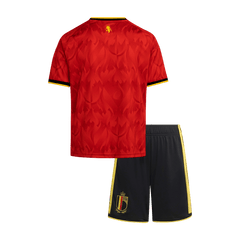 Kid's Belgium Home Soccer Jersey Kit(Jersey+Shorts) 25/26 Red