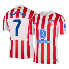GRIEZMANN #7 Atletico Madrid Home Soccer Jersey 2025/26 Red&White