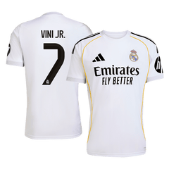 VINI JR. #7 Real Madrid Home Soccer Jersey 2025/26 White