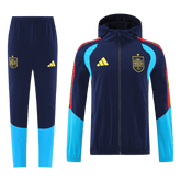Spain Hoodie Training Tracksuit Kit(Top+Pants) 2026 Blue&Black