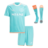Inter Miami CF Drittes Auswärts-Fußballtrikot-Set 2024 für Kinder (Trikot + Shorts + Socken)