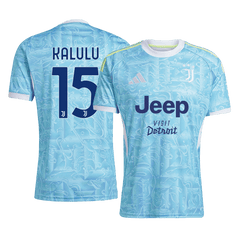KALULU #15 Juventus Away Soccer Jersey 2025/26 Blue