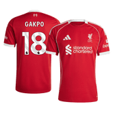 GAKPO #18 Liverpool Home Soccer Jersey 25/26 Red