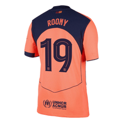 ROONY #19 Authentic Barcelona Third Away Soccer Jersey 25/26 Orange- UCL