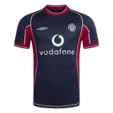 Men Retro Fan Version 00/01 Manchester United Third Soccer Jersey Navy