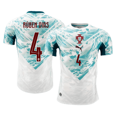 RÚBEN DIAS #4 Player Version Portugal Away Soccer Jersey World Cup 2026 White&Green