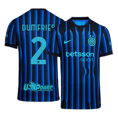 DUMFRIES #2 Authentic Inter Milan Home Soccer Jersey 2025/26 Blue&Black