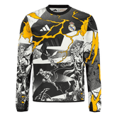 Real Madrid X Marvel Long Sleeve Soccer Jersey 25/26 Black&White
